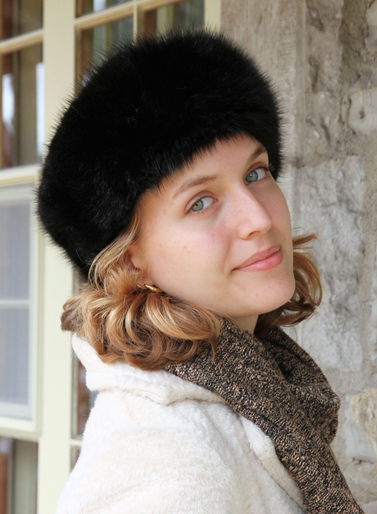 Muskrat Hat | Black | Audet Furs | Atelier La Pomme